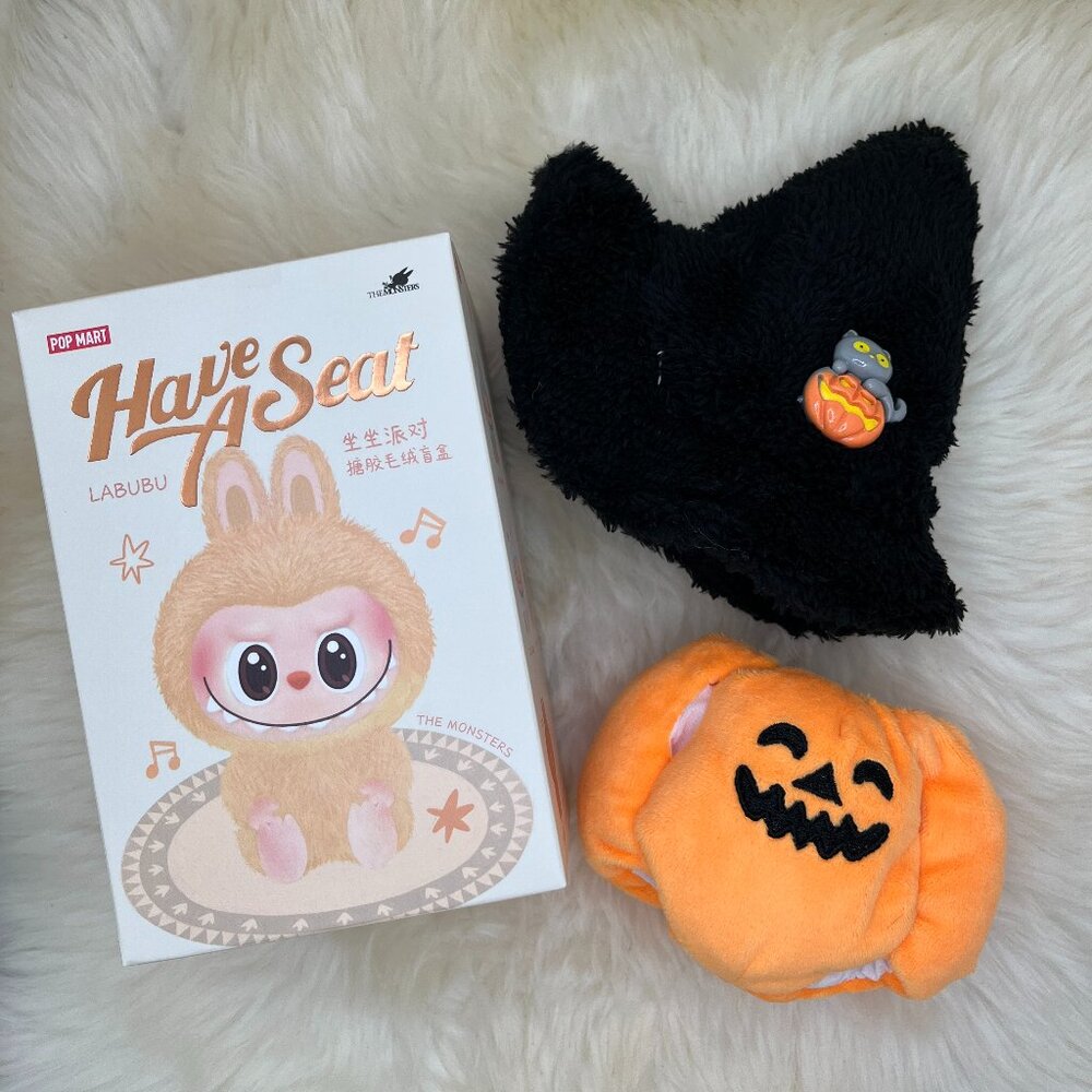 Labubu POPMart Have A Seat Series - Hehe w/ Halloween Accessories